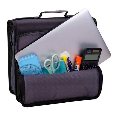 Case-It Universal Dual Deluxe Backpack Binders - Black, 4 (Case of 6)