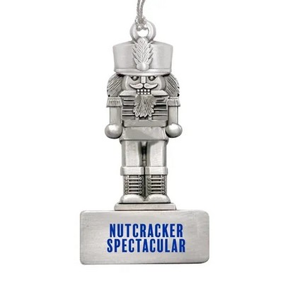 Pewter Finish Cast Nutcracker Ornament