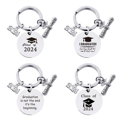 Stainless Steel Graduation Keychain