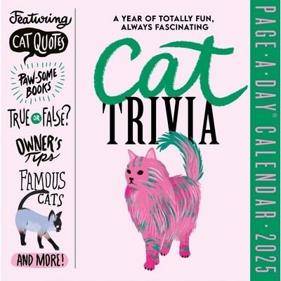 Cat Trivia Page-A-Day® Calendar 2025 (Cat Quotes, Paw-some Books, True or