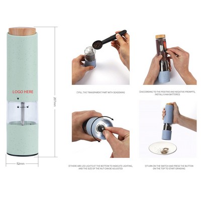 Wheat Straw Electric Pepper Grinder