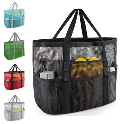 Large Capacity Beach Mesh Tote Bag