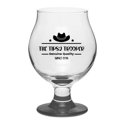 13 oz. Brussels Belgian Beer Glass (1 Color Imprint)