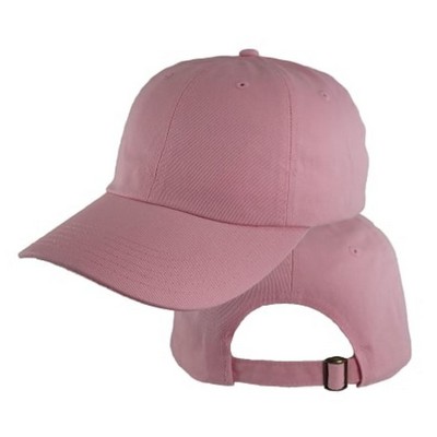 Big Size Pink Low Profile Adjustable Cap 2XL - 4XL