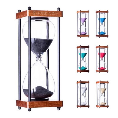 Large Decorative Wooden Hourglass Timer 60 Minute