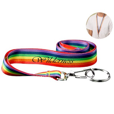 Rainbow Lanyard w/ Breakaway Clasp