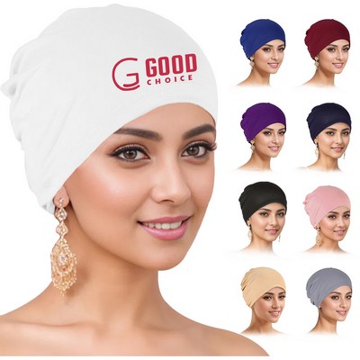 Solid Color Fashion Muslim Hijab Hat