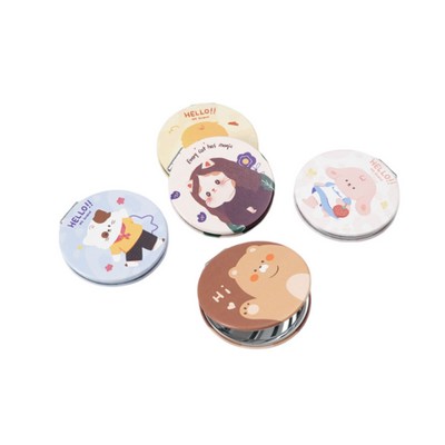 Round Shape Folding Compact Makeup Mirror