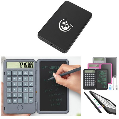 Calculator With Erasable Wiriting Tablet