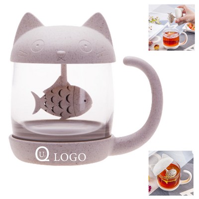 8.45Oz/250Ml Cute Tea Cup W/ Infuser