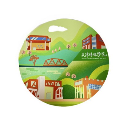 PU Leather Round Mouse Pad