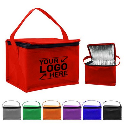 Compact 6-Can Insulated Cooler Bag for On-the-Go Refreshment