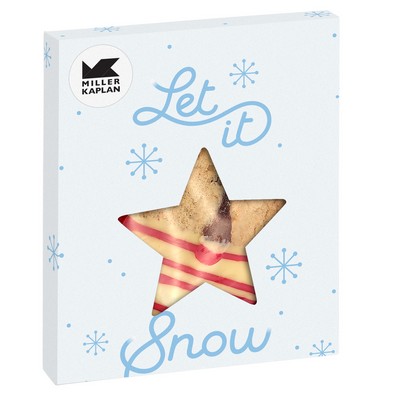 Holiday Star Window Box with Gourmet Cookie - Belgian Chocolate Dipped Chocolate Chip