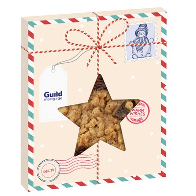 Holiday Star Window Box with Gourmet Cookie - Oatmeal Raisin