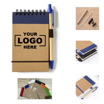 Eco-Friendly Mini Notebook and Pen Set