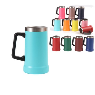 24oz Stainless Steel Beer Stein with Big Grip for Adventure