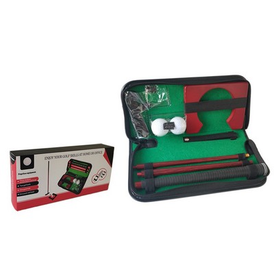 Imitation Mahogany Mini Portable Golf Putter Set Kit