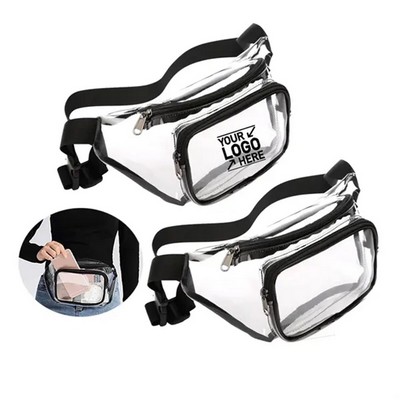 Clear PVC Fanny Pack Waist Belt Bag for Sports and Fashion