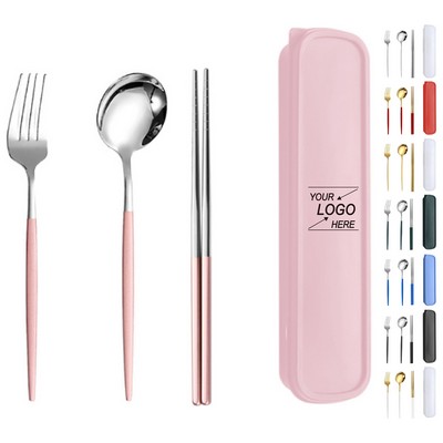 Portable Reusable Stainless Steel Utensils Set