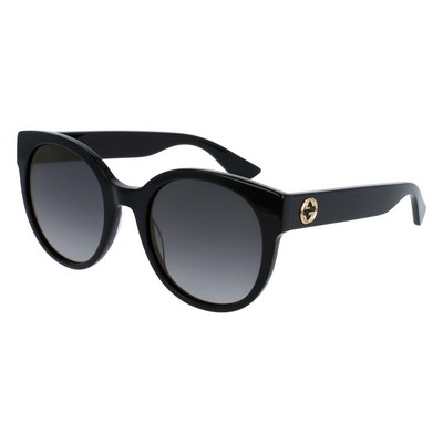 Gucci® Women's Oval Black Sunglasses