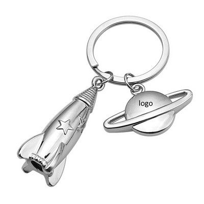 Rocket Metal Keychain