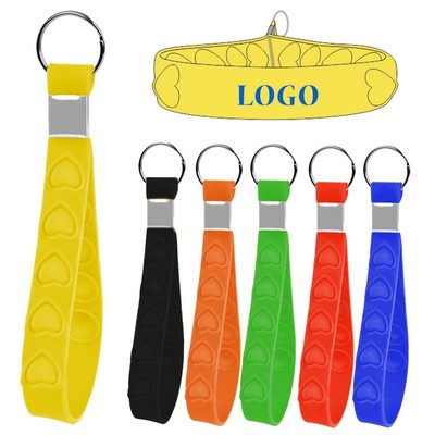 Silicone Fidget Bracelet Push Pop Bubble Wristband Key Chain