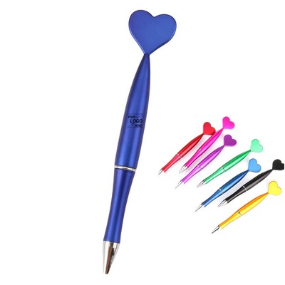 Metallic Heart Shaped Gel Pen