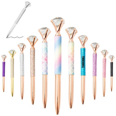 Glitter PU Leather Diamond Metal Pen