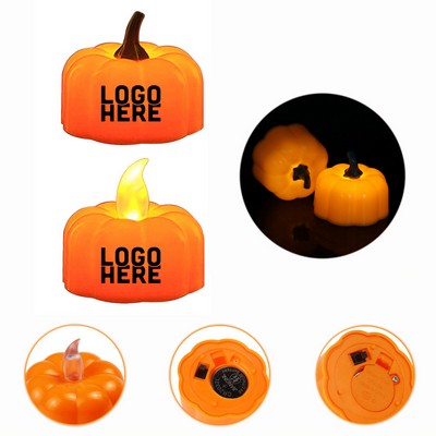 LED Pumpkin Lights Flameless Candles