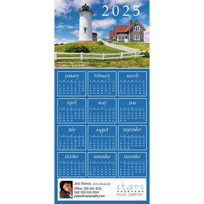 Full Color Z-Fold Calendar Greeting Cards w/Imprinted Envelopes (15"x7")