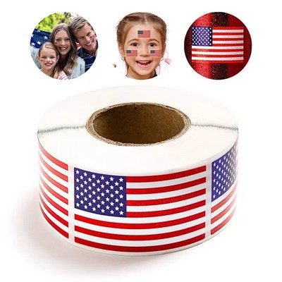 250pcs Custom American Flag Patriotic Stickers