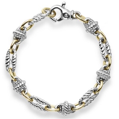 Jilco Inc Sterling Silver & Yellow Gold Bracelet