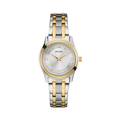 Bulova Watches Corporate Collection Ladies' Two-Tone Bracelet Watch w/Silver-Tone Dial