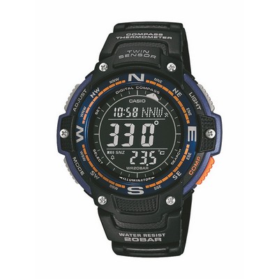 Casio Mens Twin Sensor Temperature/Compass Sport Watch Black