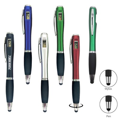 Stylus Ballpoint Pen With Watch