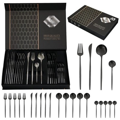 Stainless Steel Cutlery 24-Piece Set