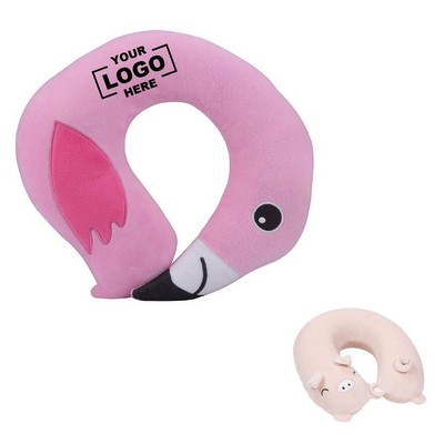 Travel Flamingo Neck Pillow U-Shaped Cushion for Comfort