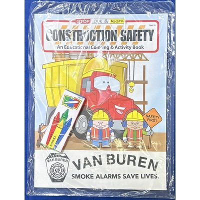 Construction Safety Coloring Book Fun Pack