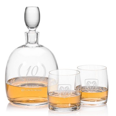 Salerno Decanter & 2 On-the-Rocks