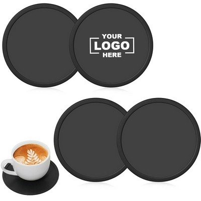 Silicone Drink Coasters Round Set