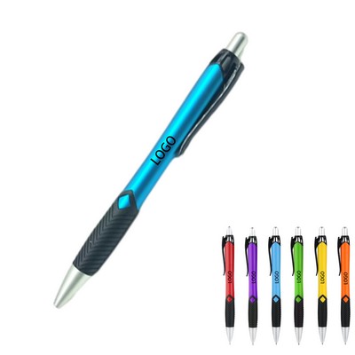 Black Leather Sleeve Ballpoint Plastic Pen