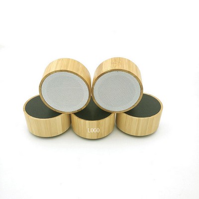 Mini Bamboo Wireless Bluetooth Card-inserted Portable Speaker