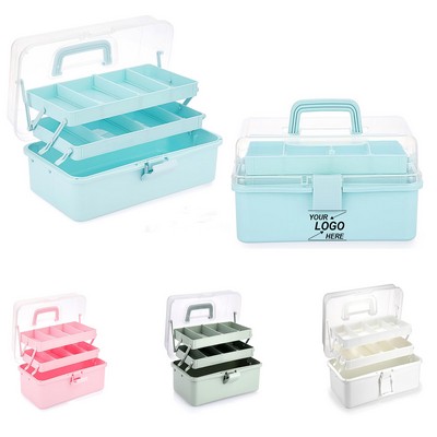 3-Tier Plastic Storage Box Craft Organizer