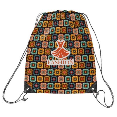 Full Sublimation 420D Polyester Drawstring Bag