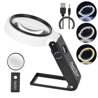 3.5X 25X Magnifying Glasses With Light And Stand