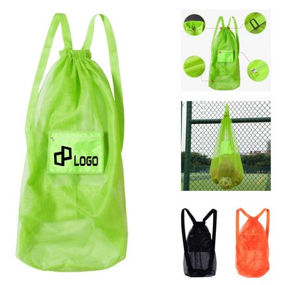 11.81X19.69 Inch Nylon Mesh Drawstring Backpack