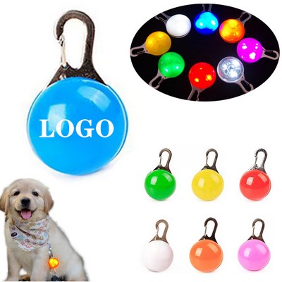 Pets PVC LED Light Up Collar Dog Clip-on Luminous Pendant