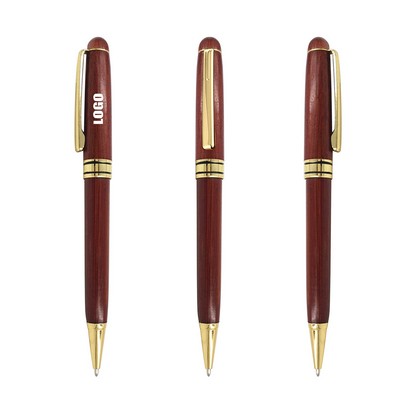 Nature Red Wooden Twist Writing Pen