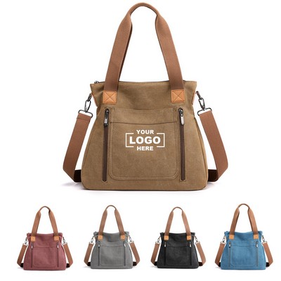 Women's Large Canvas Shoulder Bag for Travel