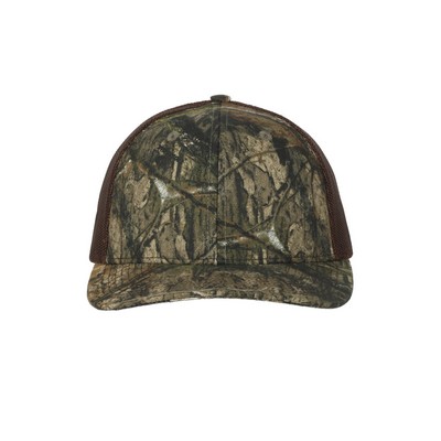 Outdoor Cap Co Structured Camo Trucker With Solid Mesh Back Hat